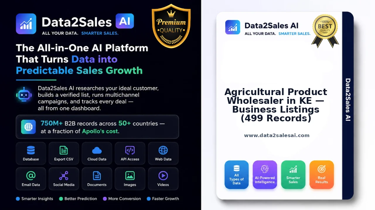 Agricultural Product Wholesaler in KE — Business Listings (499 Records)