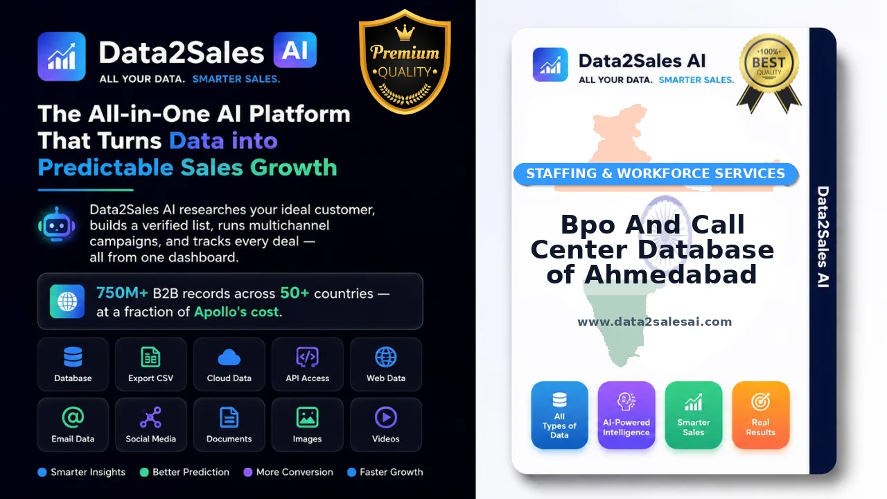 Bpo And Call Center Database of Ahmedabad Latest October 2026 Updated