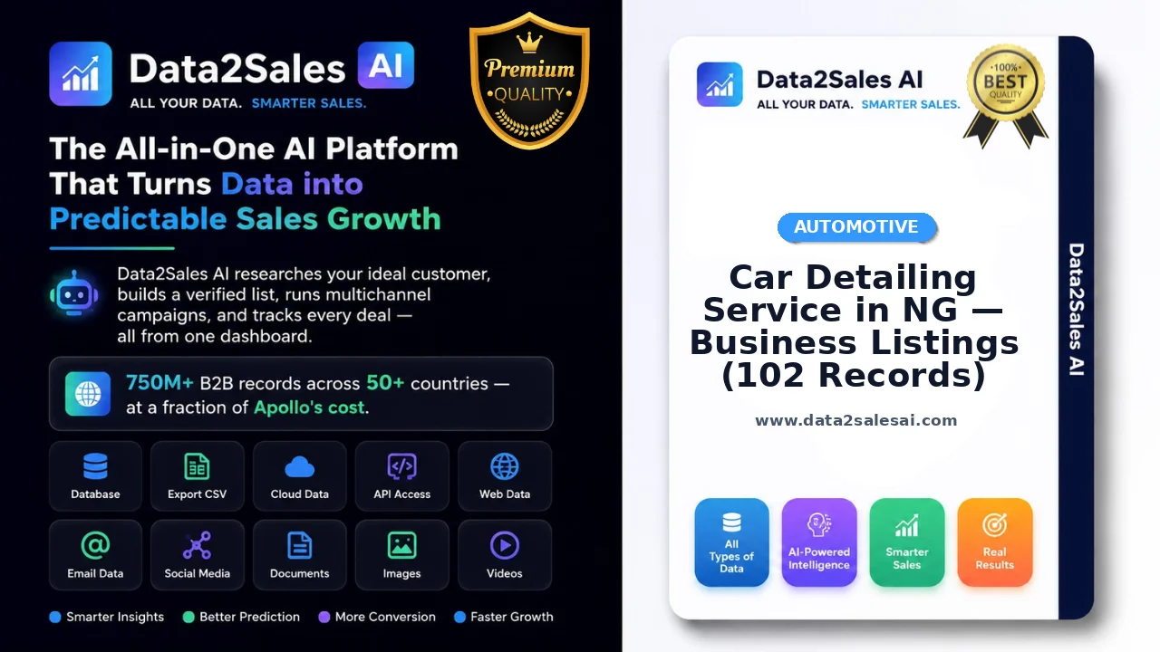Car Detailing Service in NG — Business Listings (102 Records)