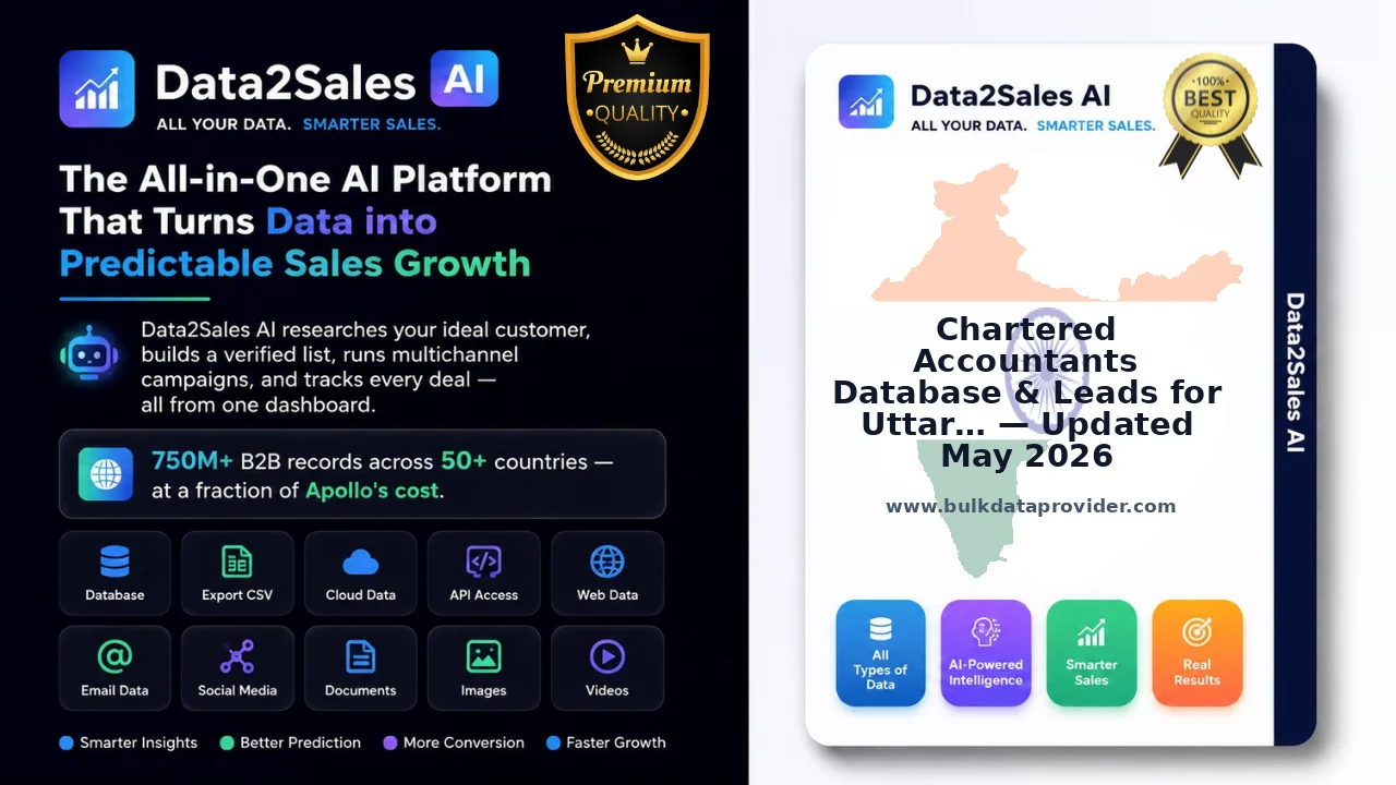 Chartered Accountant Database of Uttar Pradesh Latest October 2026 Updated