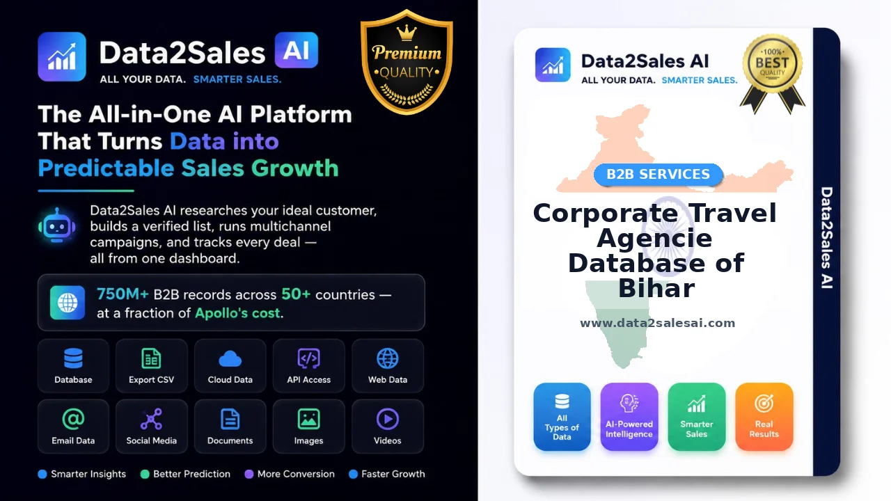 Corporate Travel Agencie Database of Bihar Latest September 2026 Updated