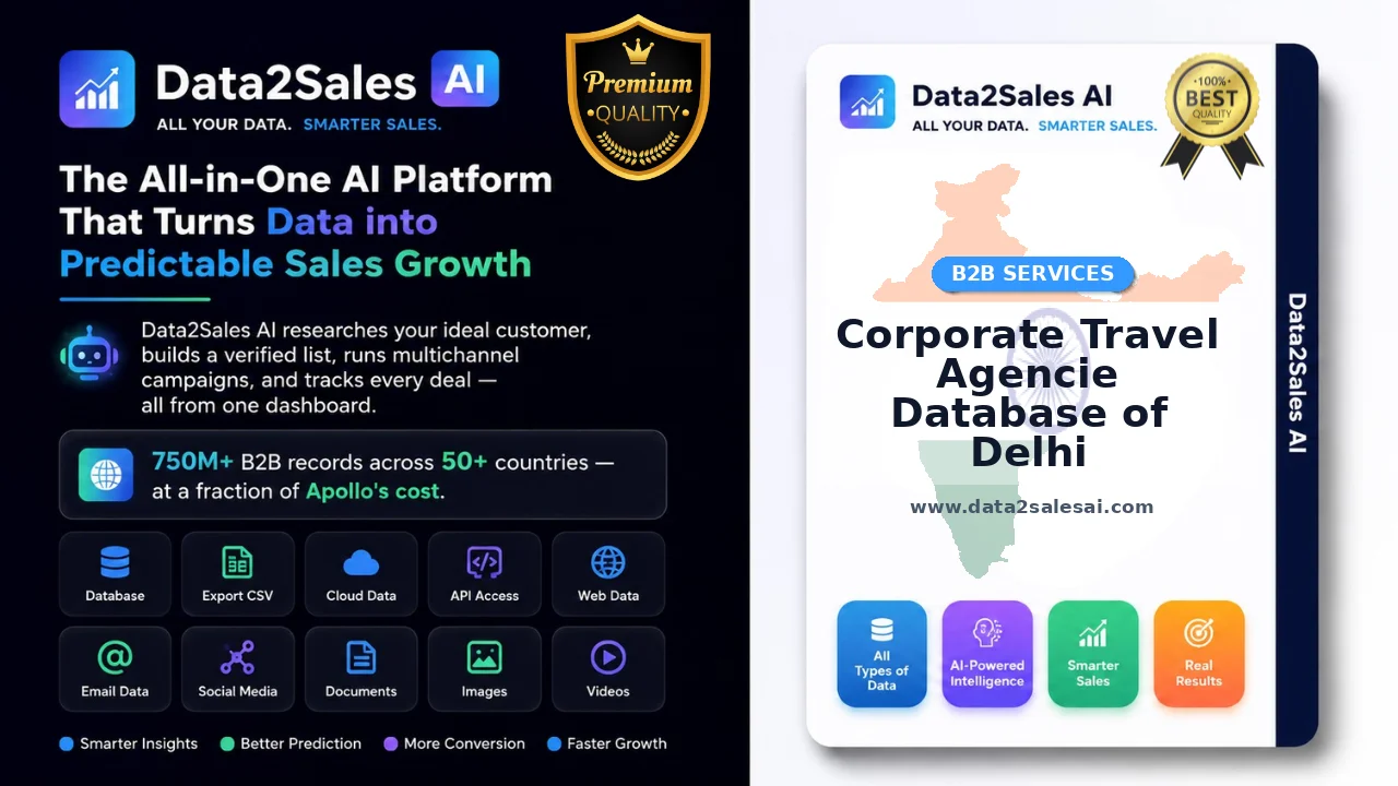 Corporate Travel Agencie Database of Delhi Latest September 2026 Updated