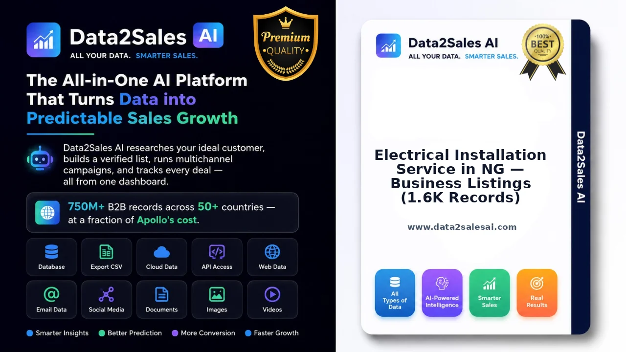 Electrical Installation Service in NG — Business Listings (1.6K Records)