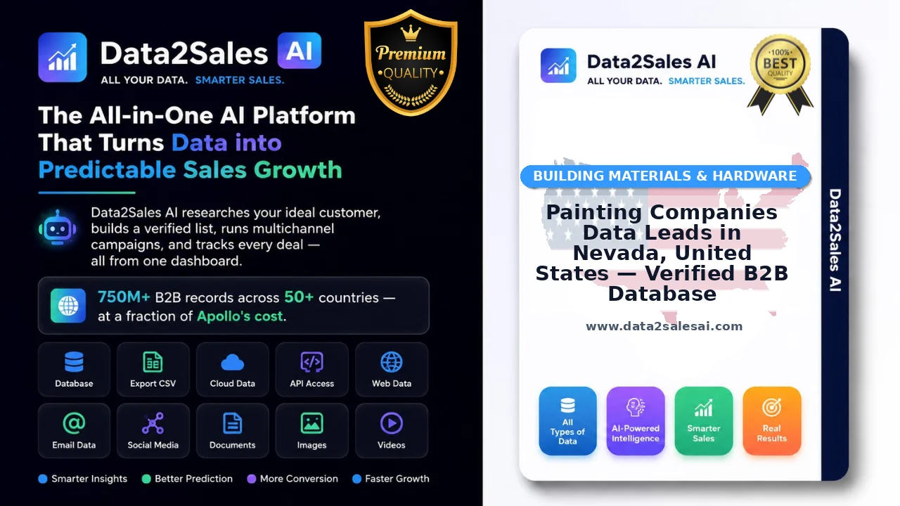Painting Companies Data Leads in Nevada, United States — Verified B2B Database (Updated Oct 2026)