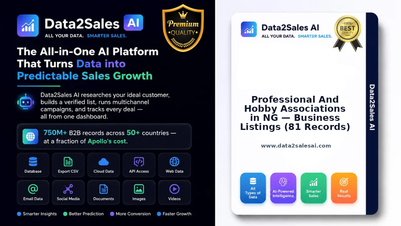 Professional And Hobby Associations in NG — Business Listings (81 Records)