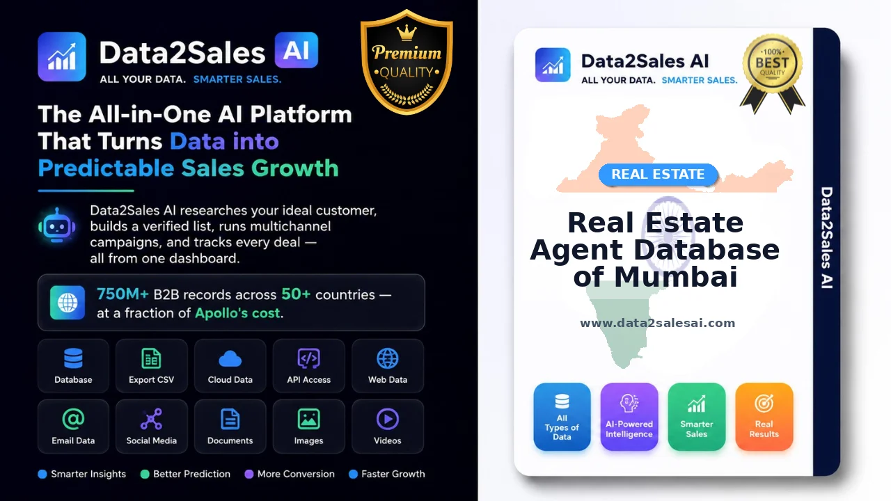 Real Estate Agent Database of Mumbai Latest October 2026 Updated