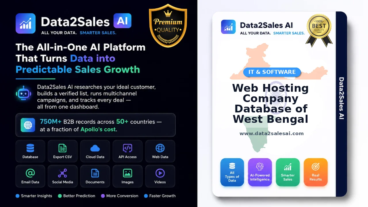 Web Hosting Company Database of West Bengal Latest September 2026 Updated