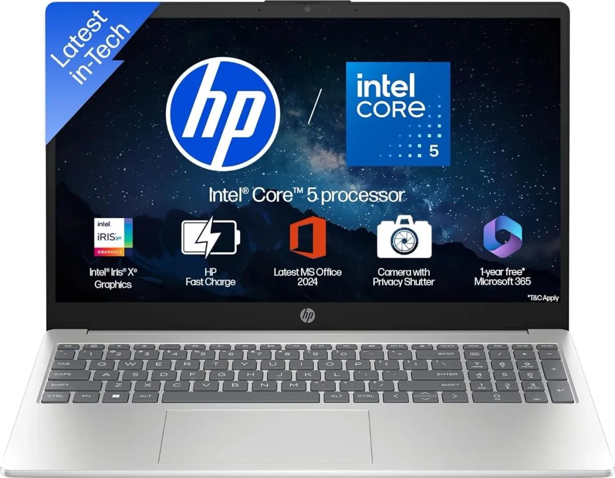 HP 15-FD1444TU Laptop (Intel Core 5 120U...
