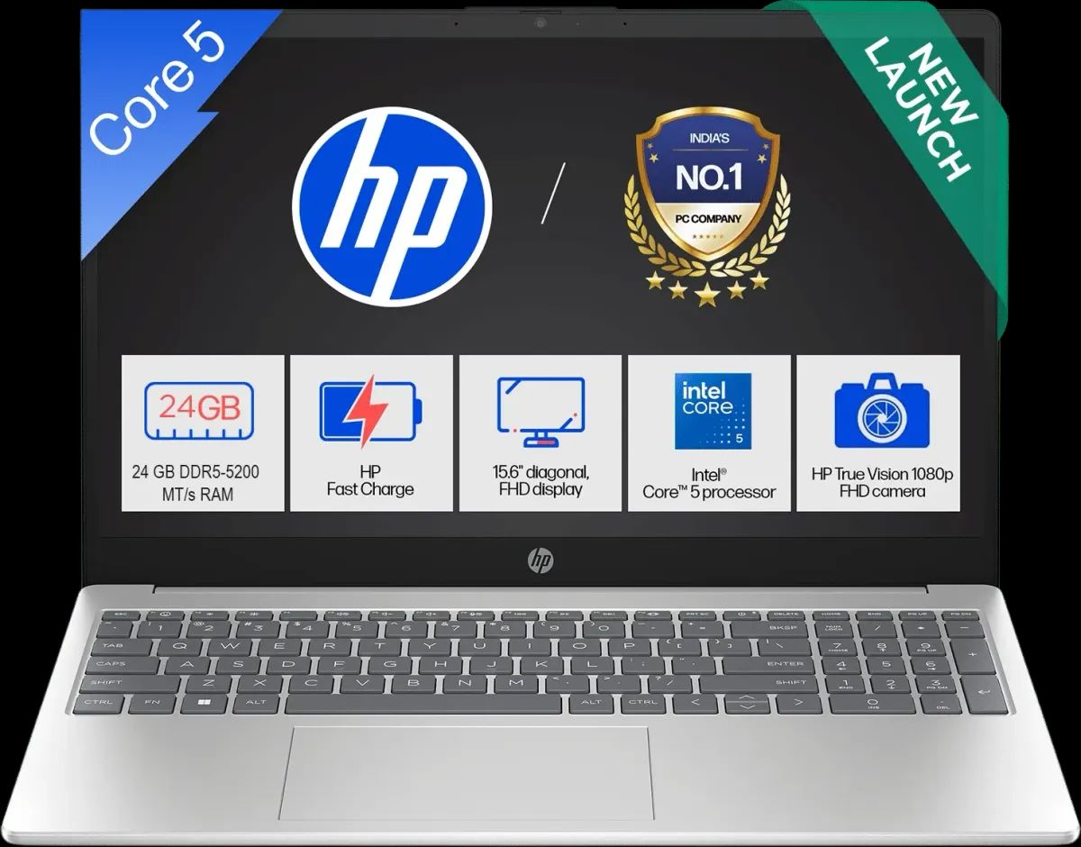 HP 15-fd0901TU Laptop (Intel Core 5 120U...