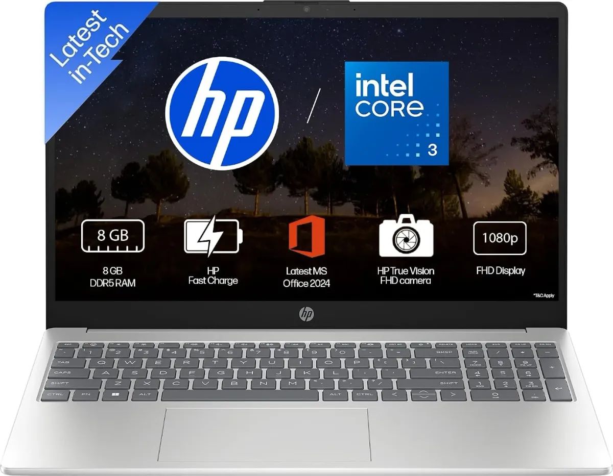 HP 15-fd1225tu Laptop (Intel Core 3 100U...