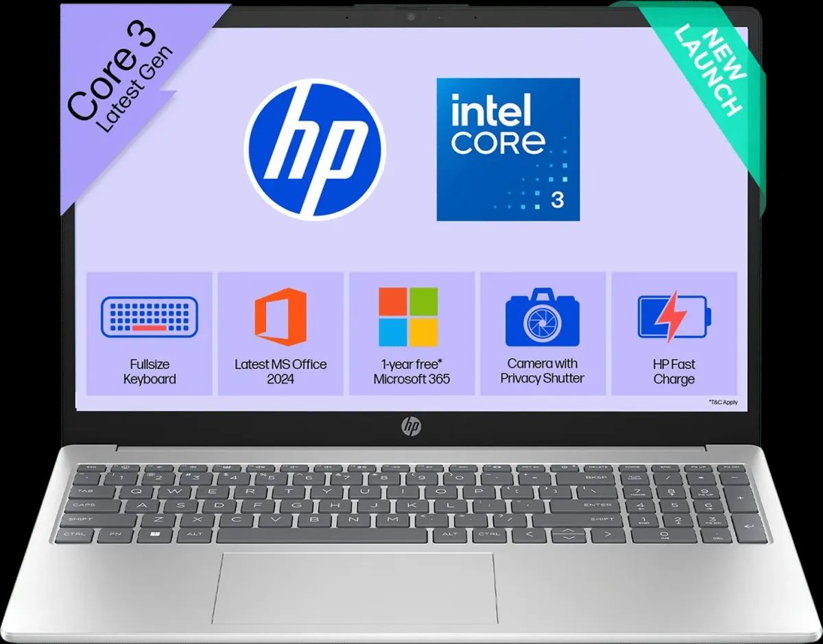 HP 15-fd0886TU Laptop (Intel Core 3 100U...