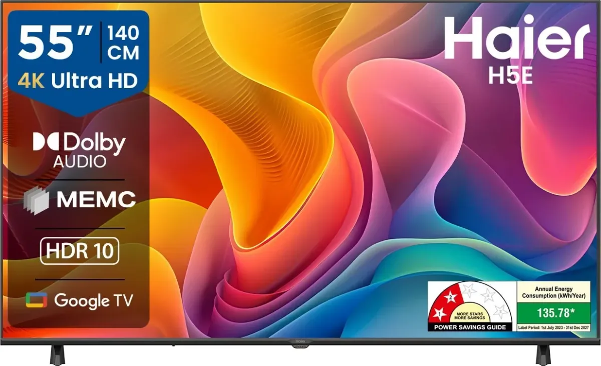 Haier H5E 55 inch Ultra HD 4K Smart LED...