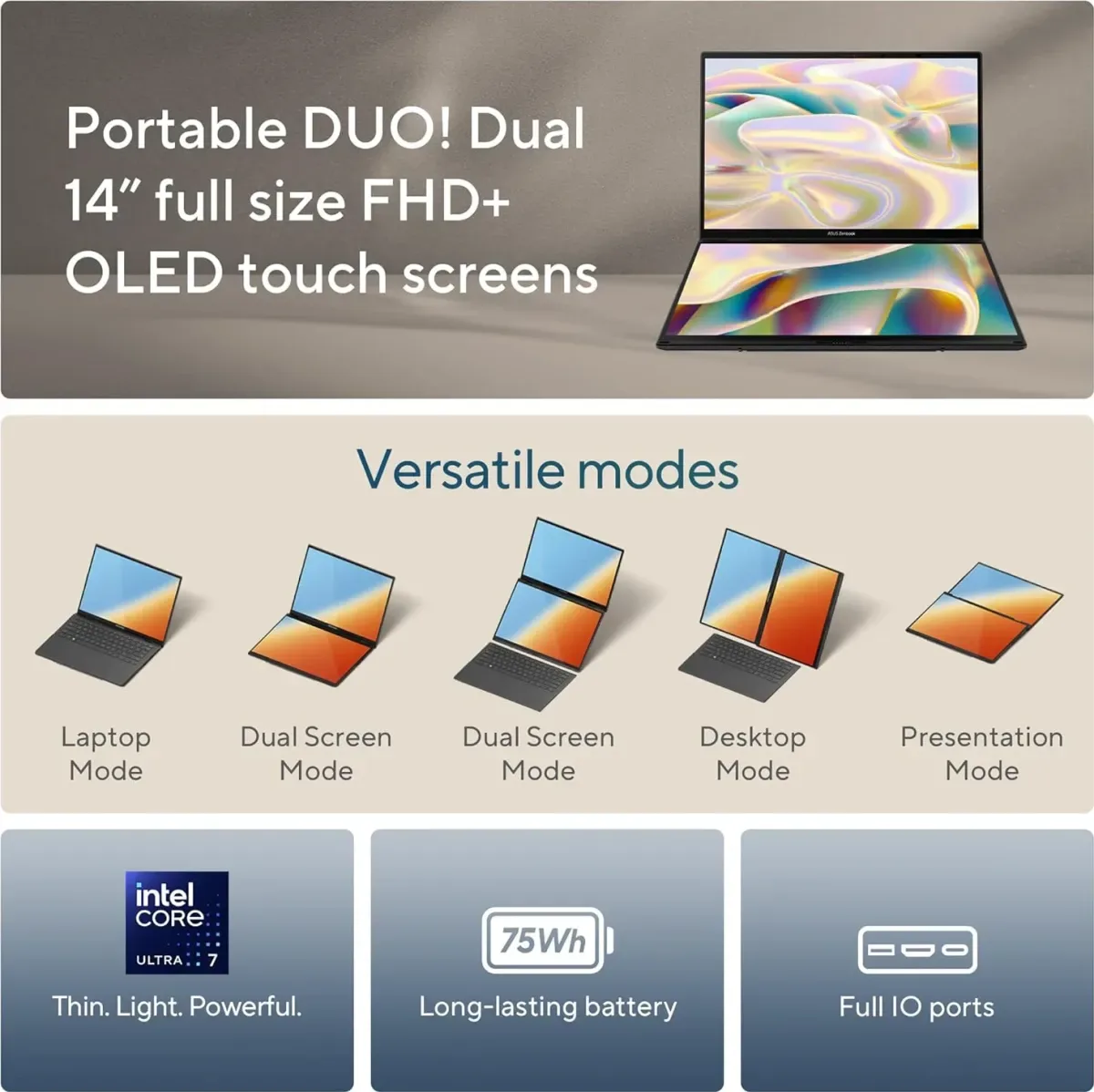 Asus Zenbook Duo OLED 2024 UX8... - 2
